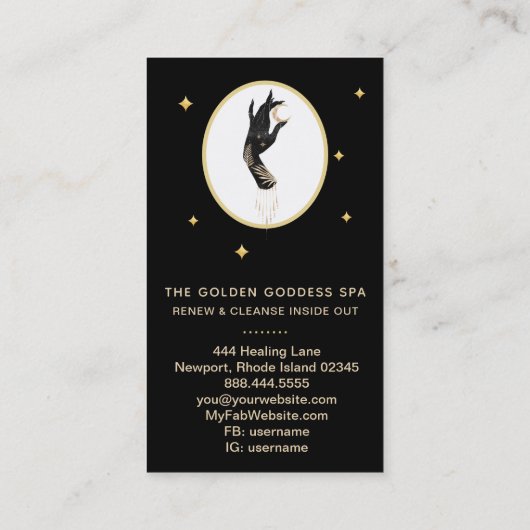 *~*女神ミスティックムーンウォーターurnスターズハンド 名刺 (裏面)