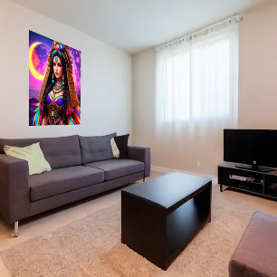 女神メアステカッツリ   AI Art ポスター