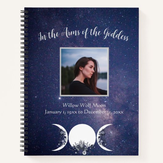 女神メモリ異教のブックの腕 ノートブック (正面)