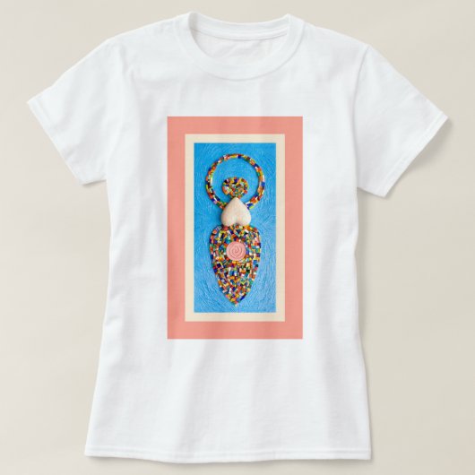 女神モザイク Tシャツ (デザイン正面)