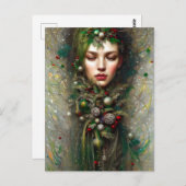 女神ユール(キリスト降誕祭)葉書 ポストカード (正面/裏面)