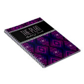 女神ライトパープルパターンカスタムノート ノートブック (右側)