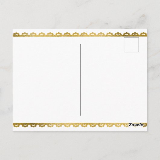 女神ラクシュミホワイトゾウ絵画ズディワリ ポストカード (裏面)