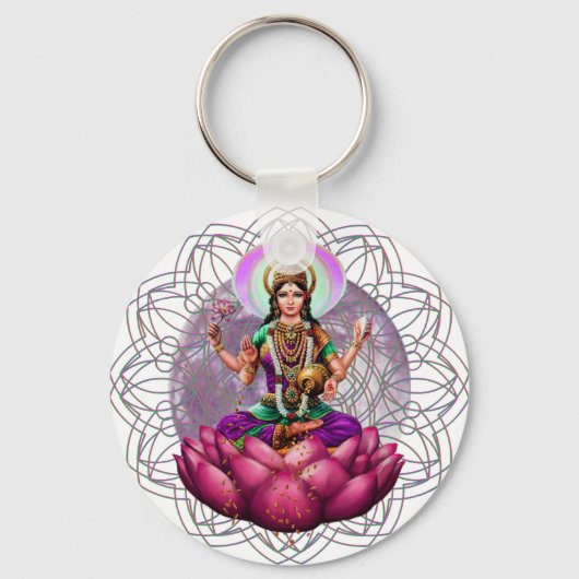 女神ラクシュミマンダラ キーホルダー (正面)