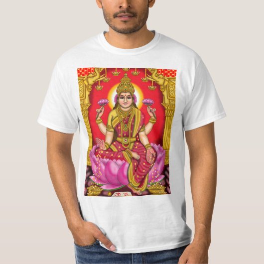 女神ラクシュミメンズTシャツ Tシャツ (正面)