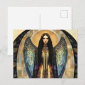 女神リリスのダークレインボーモザイク絵 ポストカード (正面/裏面)