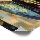 女神リリス暗いレインボーモザイク絵を描ズ ポスター (角)