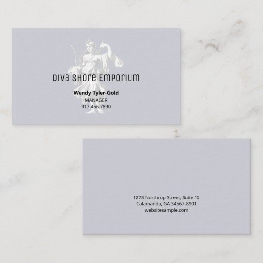 女神ルナブルーウォーターマーク 名刺 (正面/裏面)