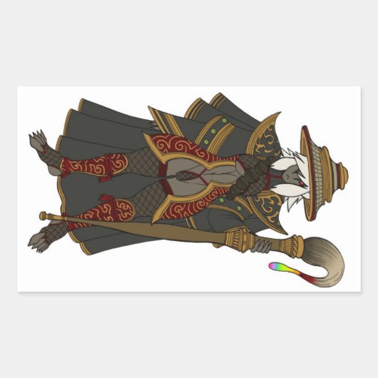 女神ヴァズネフ 長方形シール (正面)