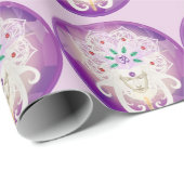 女神禅スピリチュアル瞑想紫 ラッピングペーパー (ロールコーナー)