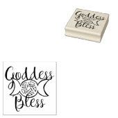 女神賛美三重月五芒星 ラバースタンプ (押印)