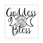 女神賛美三重月五芒星 ラバースタンプ (インプリント)