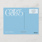 女神青淡い色の葉書 ポストカード (裏面)