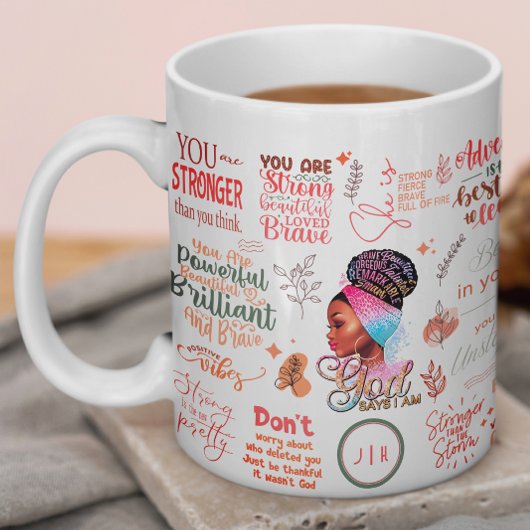 女神 |アやる気を起こさせるフリカ人女性 コーヒーマグカップ