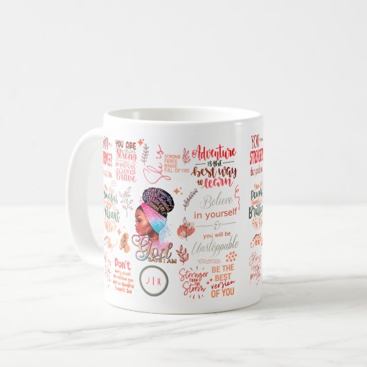 女神 |アやる気を起こさせるフリカ人女性 コーヒーマグカップ (正面左)