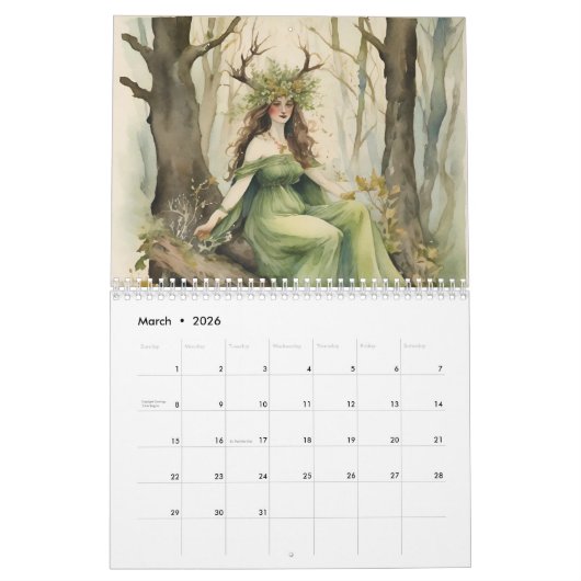 女神 カレンダー (3月 2026)