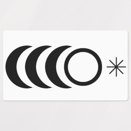 女神、神、寺のラベル ラベル (デザイン1)