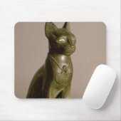 女神Bastetを表している猫の小像 マウスパッド (マウス)