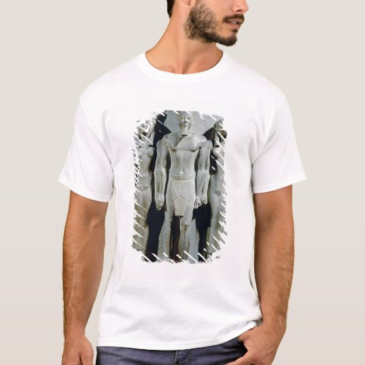 女神HathorとのMenkaureのトライアド Tシャツ (正面)