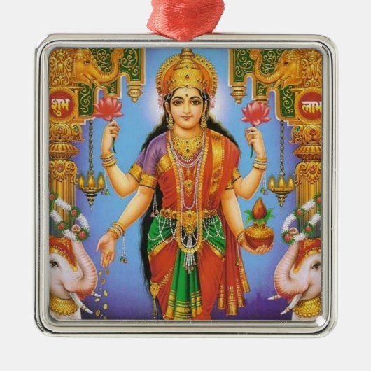 女神Lakshmi メタルオーナメント (正面)