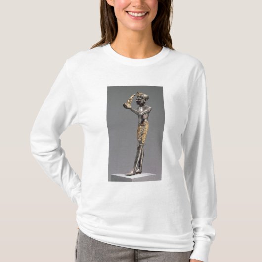 女神Maatの前に提供を作っているファラオ Tシャツ (正面)