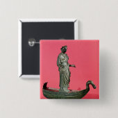 女神Sequanaの置物 缶バッジ (正面&裏面)