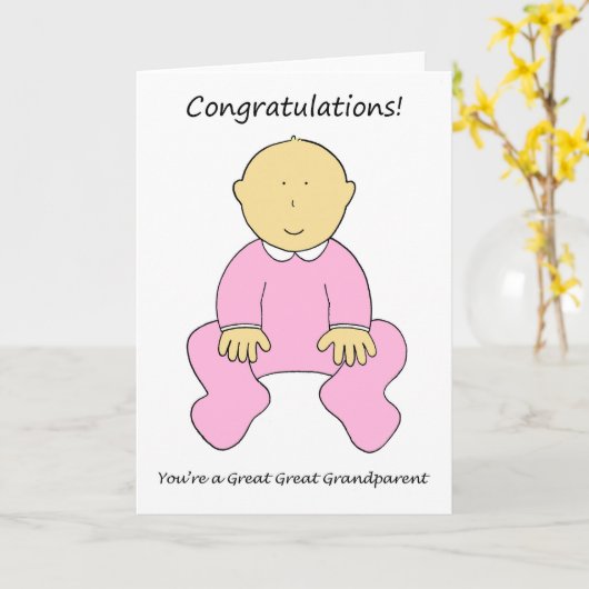 女素晴らしの子素晴らしへの祖父母おめでとう カード (黄色い花)