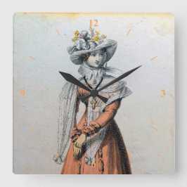 女素晴らし性。 スクエア壁時計
