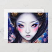 女素晴らし日本の子ゴシックファンタジー ポストカード (正面/裏面)