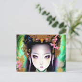 女素晴らし日本の子ゴシックファンタジー ポストカード (スタンド正面)