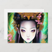 女素晴らし日本の子ゴシックファンタジー ポストカード (正面/裏面)