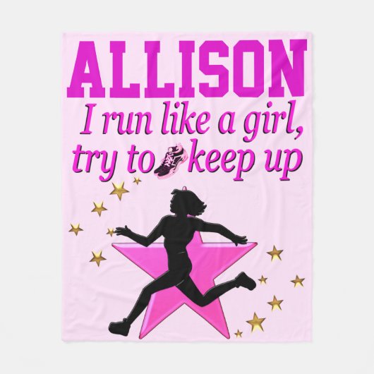 女素晴らし走のフリースブランケットのように フリースブランケット (正面)