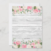 女素朴の子の象のベビーシャワー招待状 招待状 (裏面)