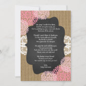 女素朴の子の赤ちゃんシャワー 招待状 (正面)