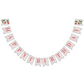 女素朴エレガントの子のベリーの最初の誕生日パーティー バンティングフラッグ (全)