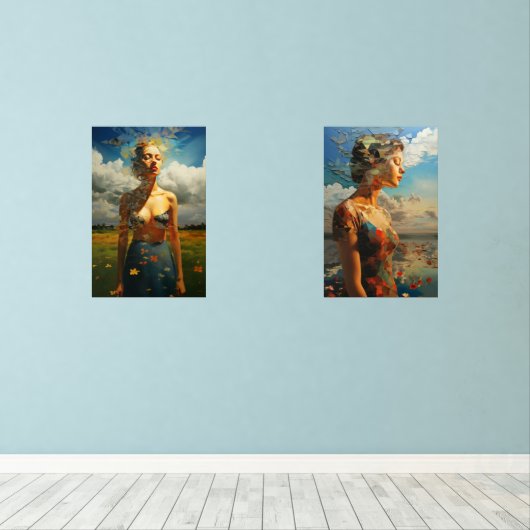 女絵を描性アウトドア (ウッドフロア)