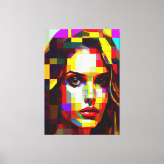 女絵画の顔。 キャンバスプリント