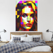 女絵画の顔。 キャンバスプリント (インサイチュ (寝室))