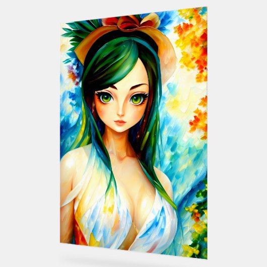 女絵画性 アクリルサイン (傾斜)