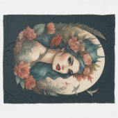 女絵画性 フリースブランケット (正面(横))