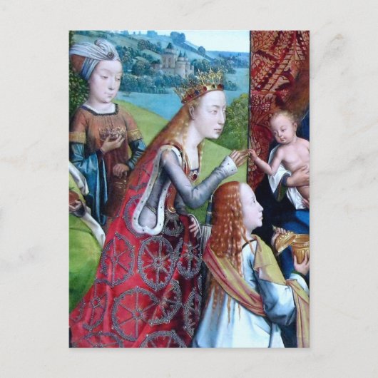 女聖人3人の庭(詳細、M 070) ポストカード (正面)