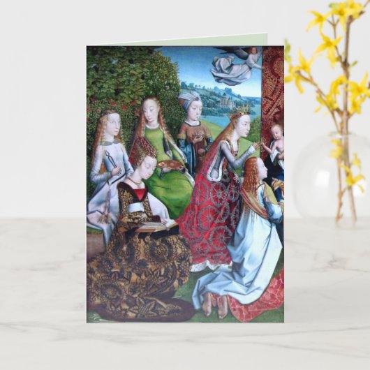 女聖人6人(離れ半:M 070) カード (黄色い花)