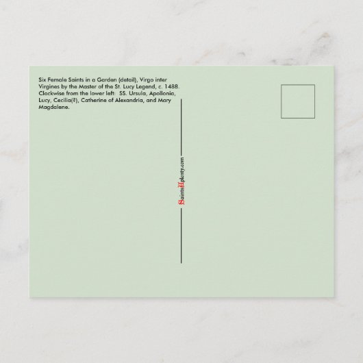 女聖人6人(離れ半:M 070) ポストカード (裏面)
