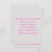 女聞性へ(2017) 招待状 (正面/裏面)