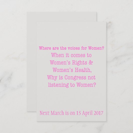 女聞性へ(2017) 招待状 (正面/裏面)