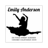 女舞のポーズ ラバースタンプ (インプリント)