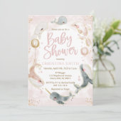 女航海のの子のための海のベビーシャワー招待状 招待状 (スタンド正面)