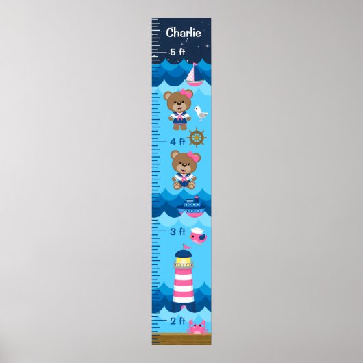 女航海のの子ベアーピンクと海軍の成長図 ポスター (正面)