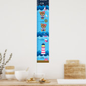 女航海のの子ベアーピンクと海軍の成長図 ポスター (キッチン)