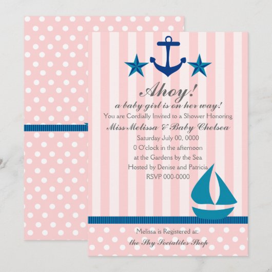 女航海のの子 招待状 (正面/裏面)